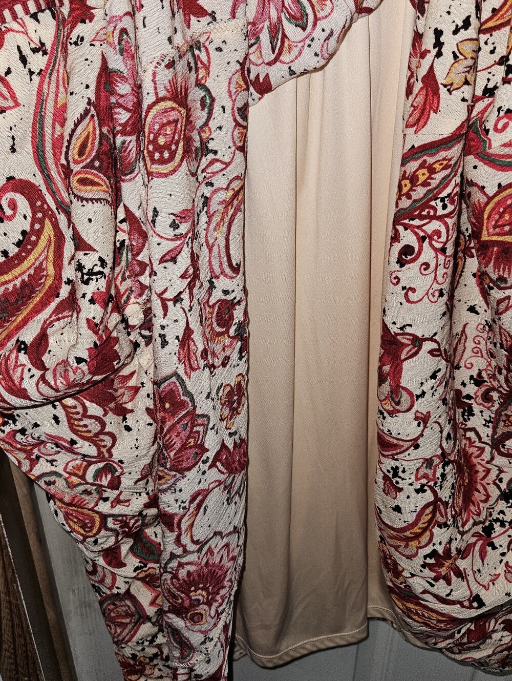 Torrid 4X Paisley Floral Crochet Trim Lace Up Flutter Sleeve Dress NWT - Picture 4 of 6
